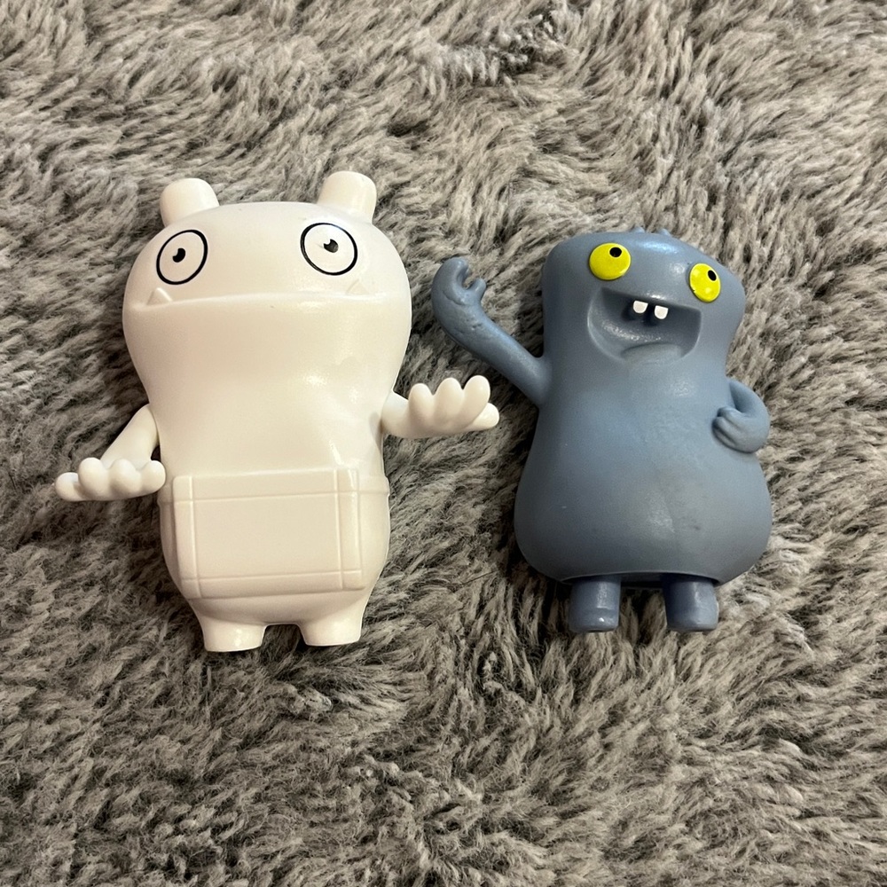 🍀5/20$ McDonald's Happy Meal Ugly Dolls +  1 Hasbro figure Lot of 2 Figures Read